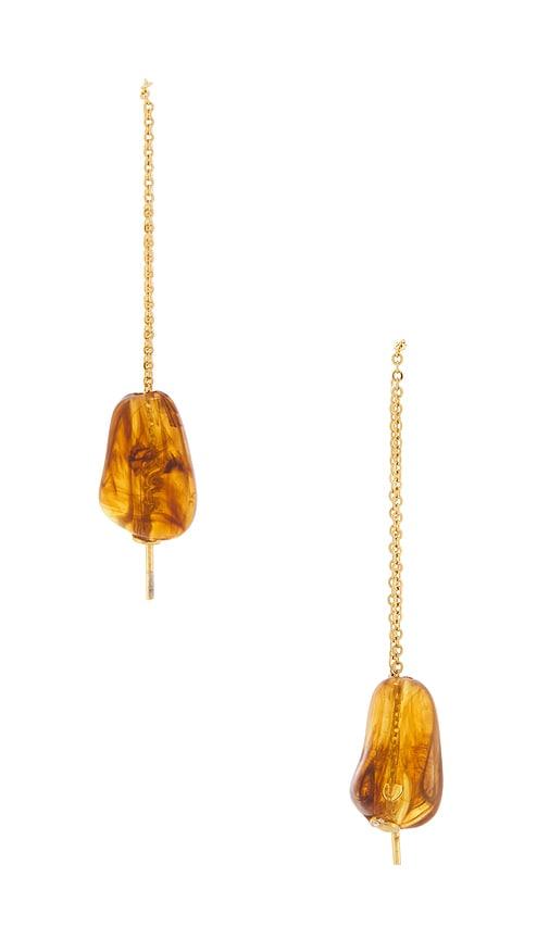 lovers and friends renata earrings in brown.