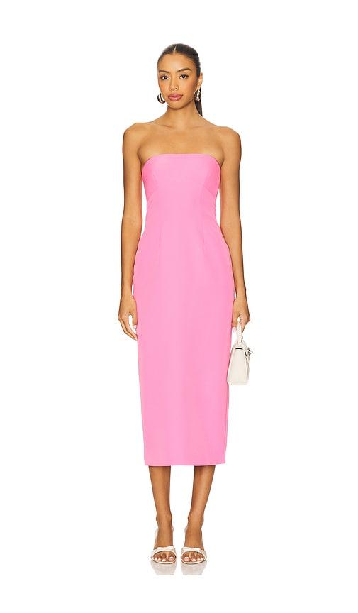 lovers and friends renn midi dress in pink. - size s (also in xl, xs, xxs)