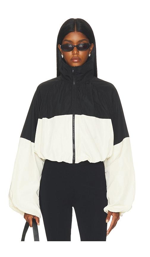 lovers and friends romee block jacket in black & white. - size l (also in m, s, xl, xs, xxs)