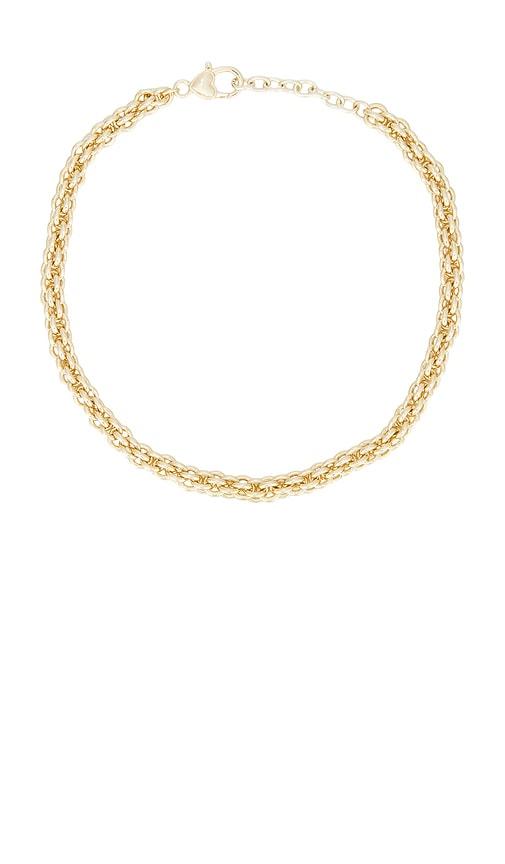 lovers and friends romina necklace in metallic gold.