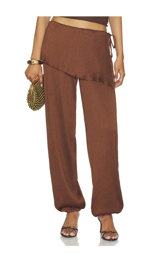 lovers and friends ryder pant in brown. - size l (also in xxs, xs, s, m, xl)