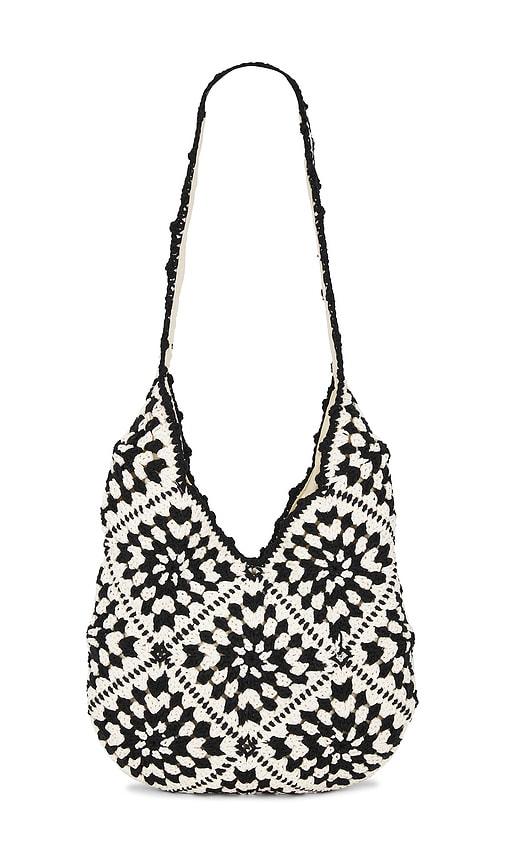 lovers and friends sabba handbag in black & white.