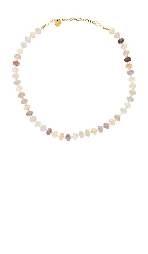 lovers and friends sage stone necklace in ivory.