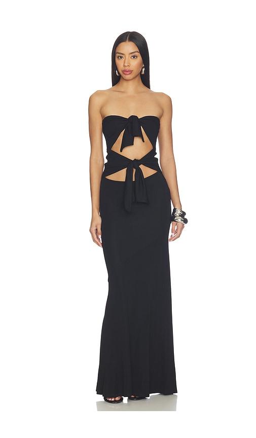lovers and friends sarai maxi dress in black. - size l (also in xs, xxs, s, m, xl)