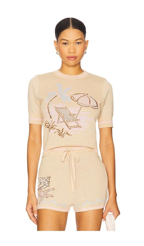 lovers and friends selah knit top in beige. - size s (also in xs)