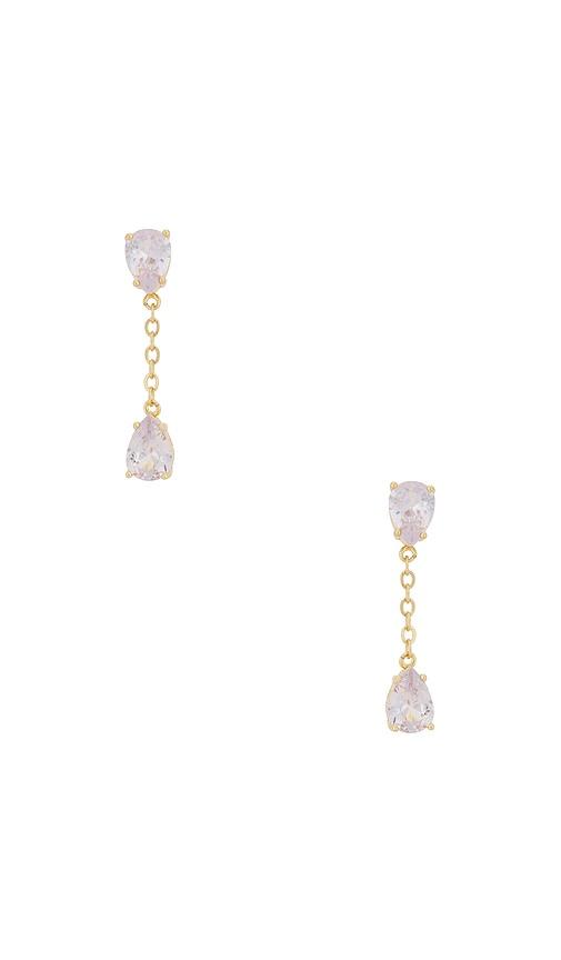 lovers and friends sienna earrings in metallic gold.