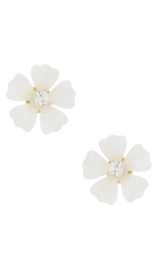lovers and friends soraya earrings in metallic gold.