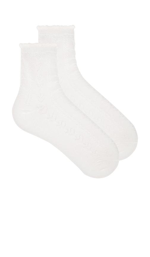 lovers and friends stacey socks in white.