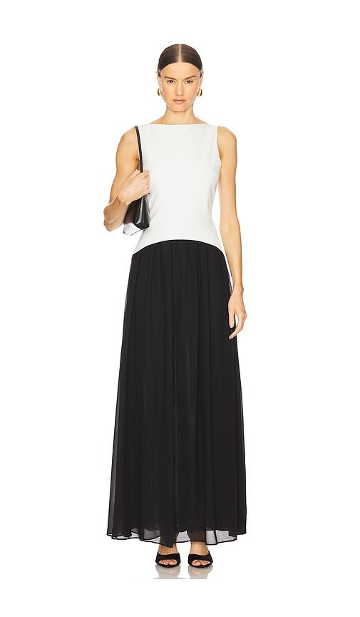 lovers and friends suki maxi dress in white,black. - size m (also in xs, s)