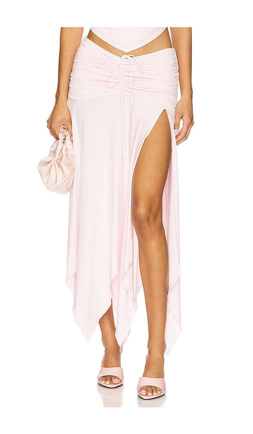 lovers and friends surya midi skirt in pink. - size l (also in xl, xxs)