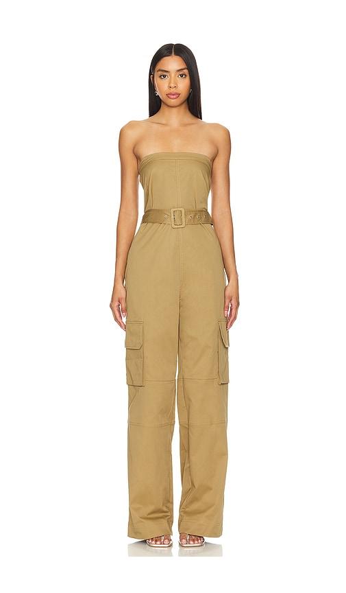 lovers and friends sydney jumpsuit in tan. - size l (also in s)
