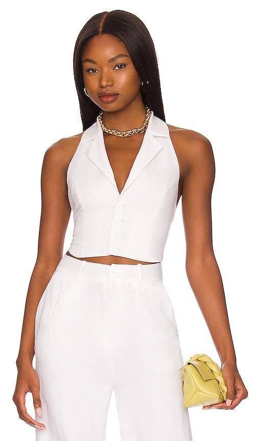 lovers and friends sydney vest in white. - size l (also in m, xl)