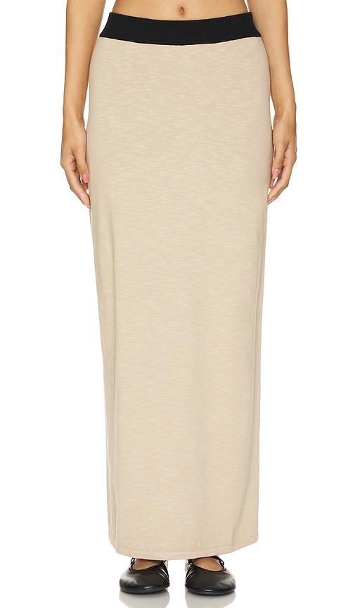 lovers and friends tammy maxi skirt in beige. - size m (also in xs, s)
