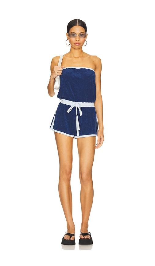 lovers and friends tessa romper in navy. - size l (also in m, s, xs)
