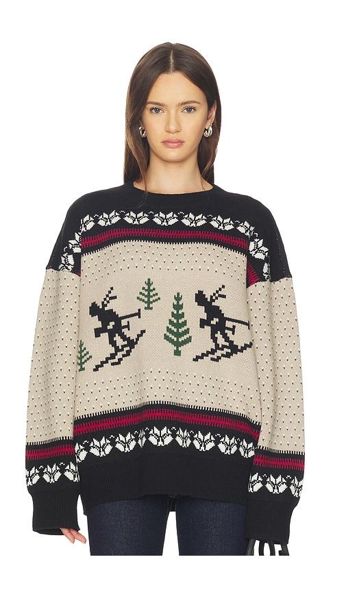 lovers and friends theo fairisle sweater in black. - size s (also in xxs, xs)