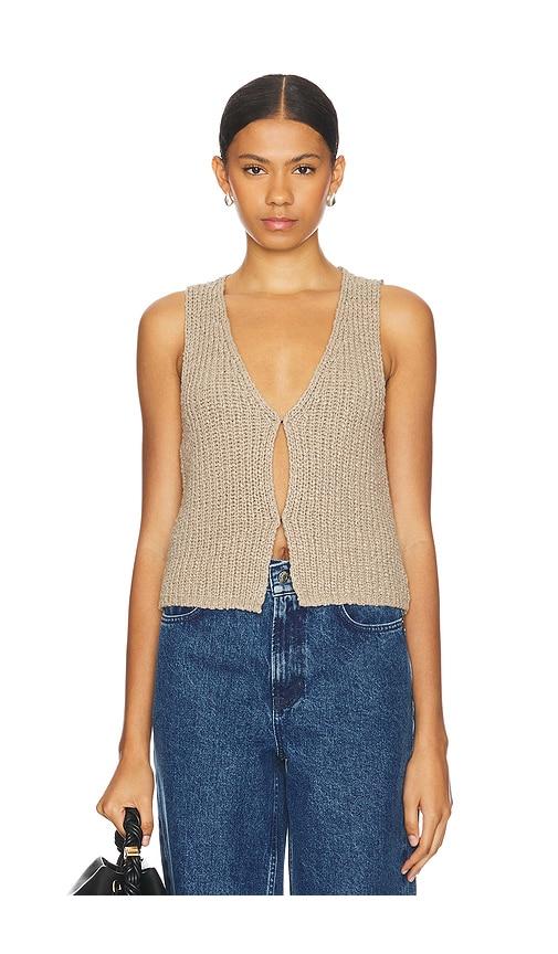 lovers and friends timo vest in taupe. - size m (also in s)
