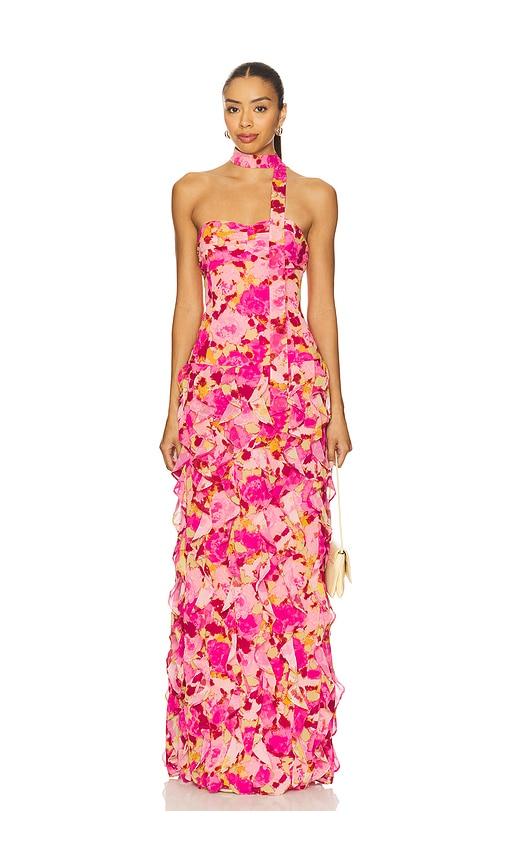 lovers and friends tracie gown in pink. - size s (also in xs)