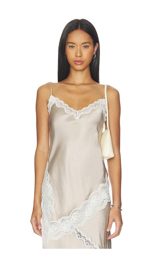 lovers and friends vallin top in taupe. - size m (also in xs, s)