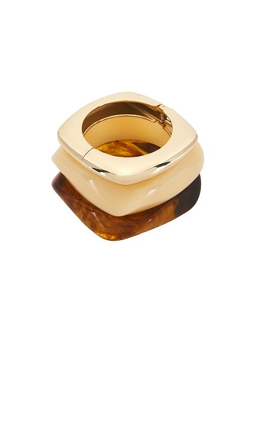 lovers and friends veda bracelet in metallic gold.