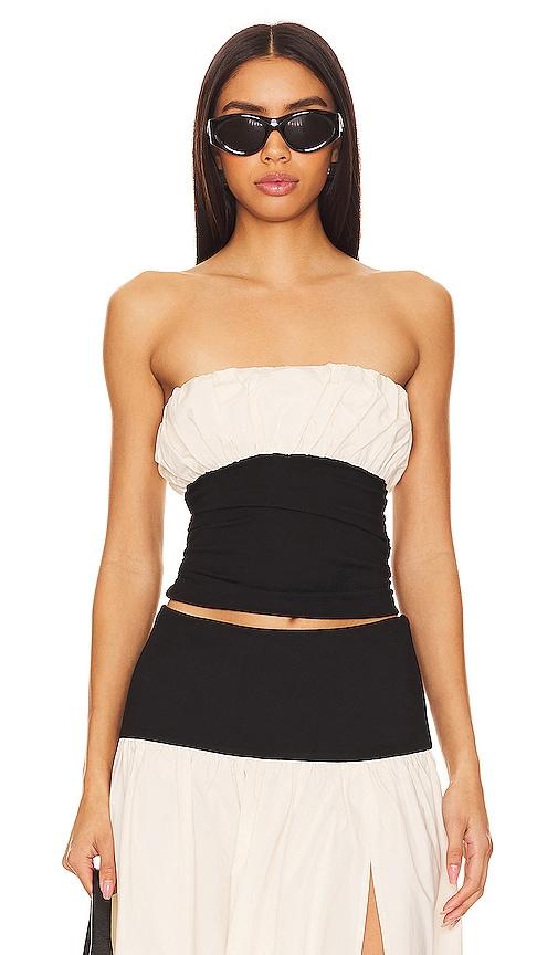 lovers and friends x anja dujakoviä mac tube top in black, white. - size m (also in s)