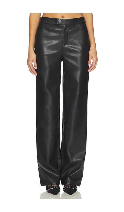 lovers and friends x emma leger greta faux leather pants in black. - size l (also in xs, xxs, m)