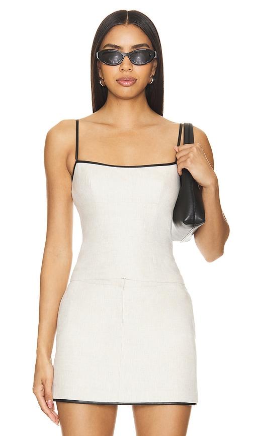 lovers and friends x maggie macdonald miles top in neutral. - size m (also in s)