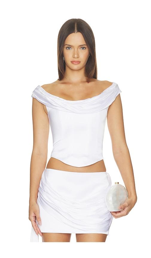 lovers and friends x revolve rosalie top in white. - size l (also in xxs, xs, s, m, xl)