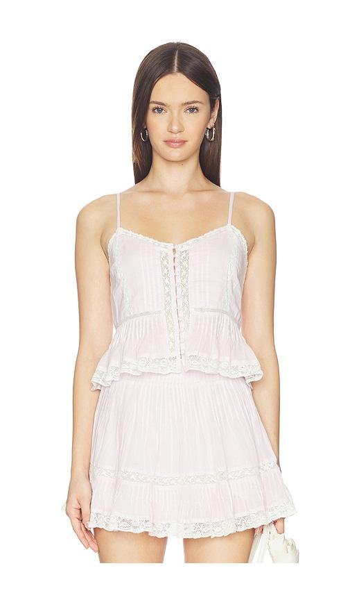 loveshackfancy aleni top in rose. - size m (also in xs)