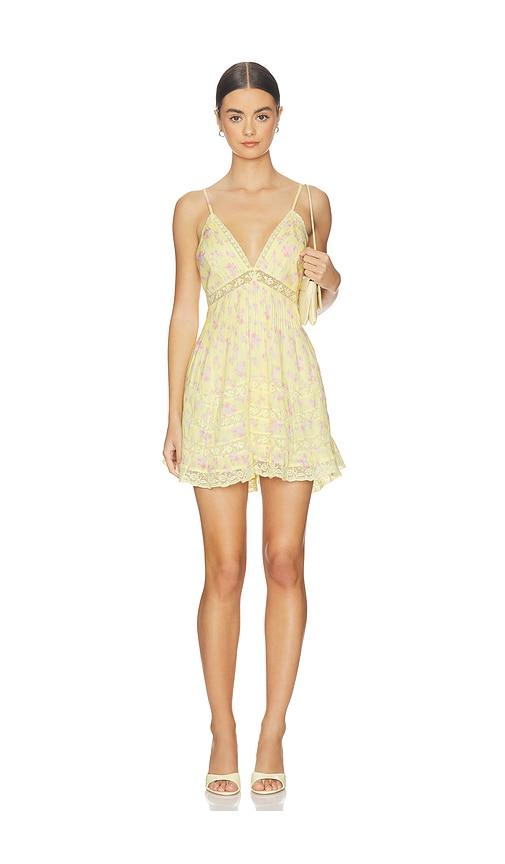 loveshackfancy alonna dress in lemon. - size l (also in xl, xxl)