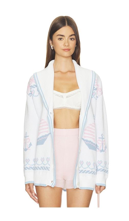 loveshackfancy aribella cardigan in white. - size m (also in xs, s)