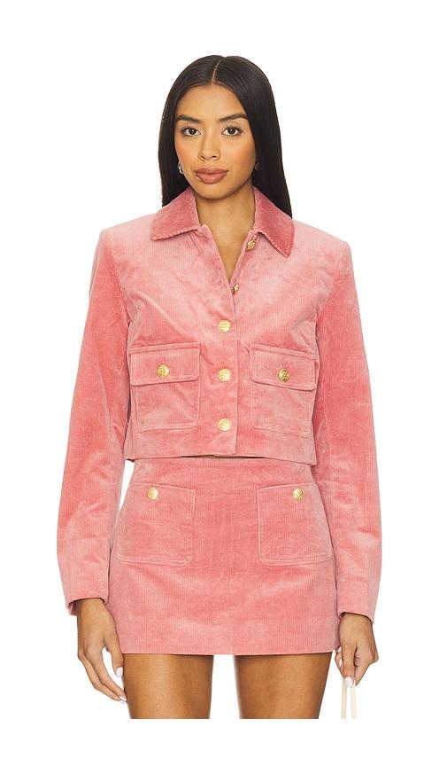 loveshackfancy aylin jacket in pink. - size 10 (also in 4, 12)