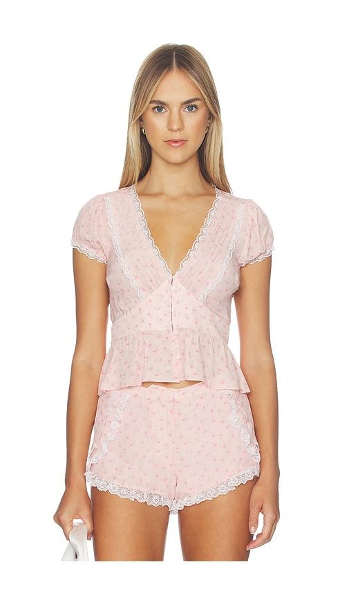 loveshackfancy bondy top in pink. - size 10 (also in 12, 4, 6, 8)