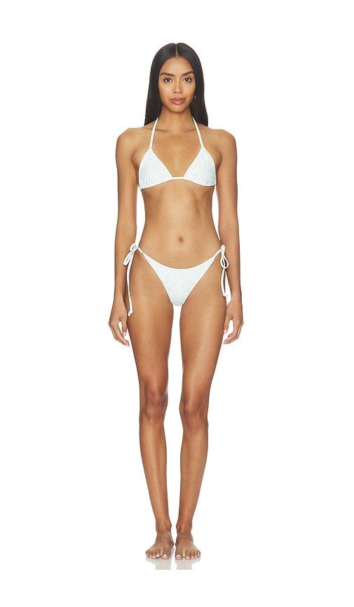 loveshackfancy harbor bikini in mint. - size l (also in xs, s, m, xl)