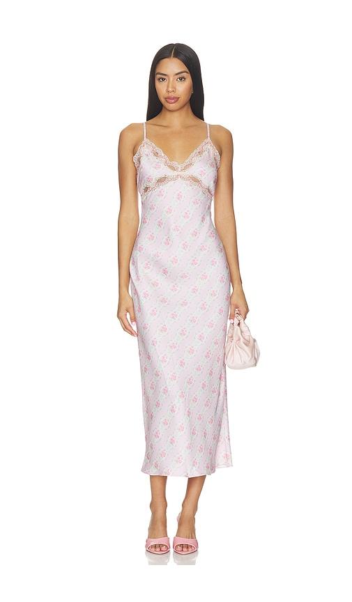 loveshackfancy idris dress in pink. - size l (also in m, s, xl, xs)