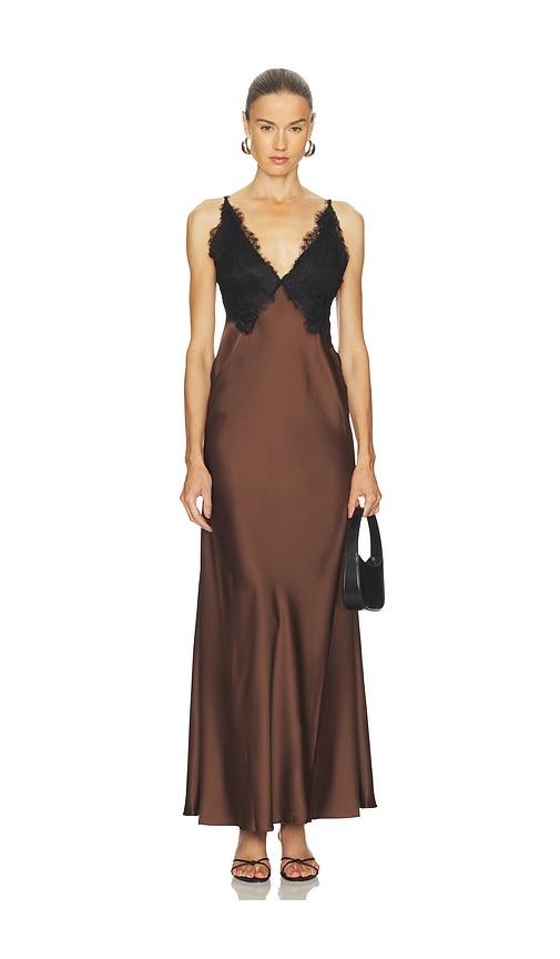 loveshackfancy iridia dress in chocolate. - size 0 (also in 2, 8, 12)