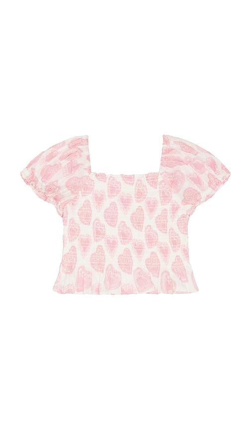 loveshackfancy kids fabielle top in pink. - size 2 (also in 3, 5)