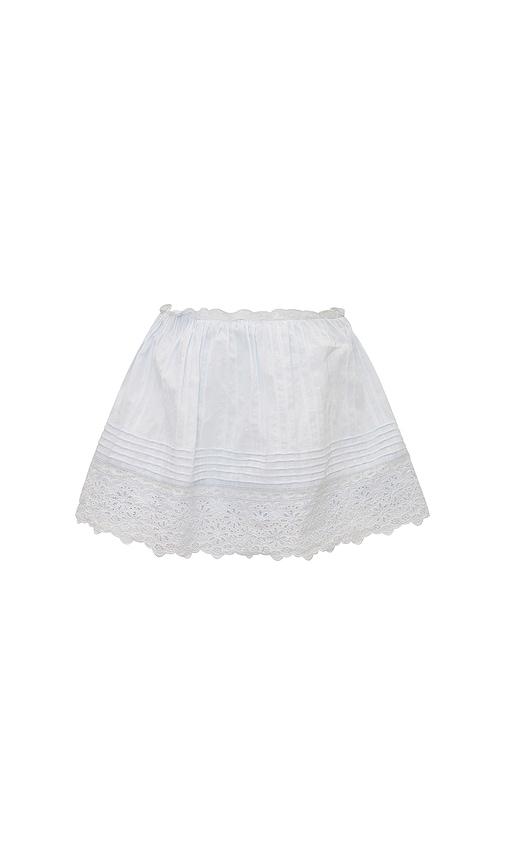 loveshackfancy kids mini sani skirt in blue. - size 2 (also in 6, 3, 4, 5)