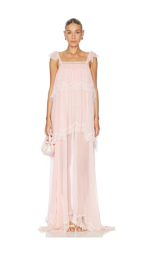 loveshackfancy maralee dress in pink. - size m (also in xs)