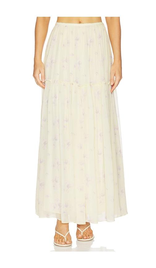 loveshackfancy positano skirt in yellow. - size 0 (also in 2, 4, 6, 8, 10, 12)