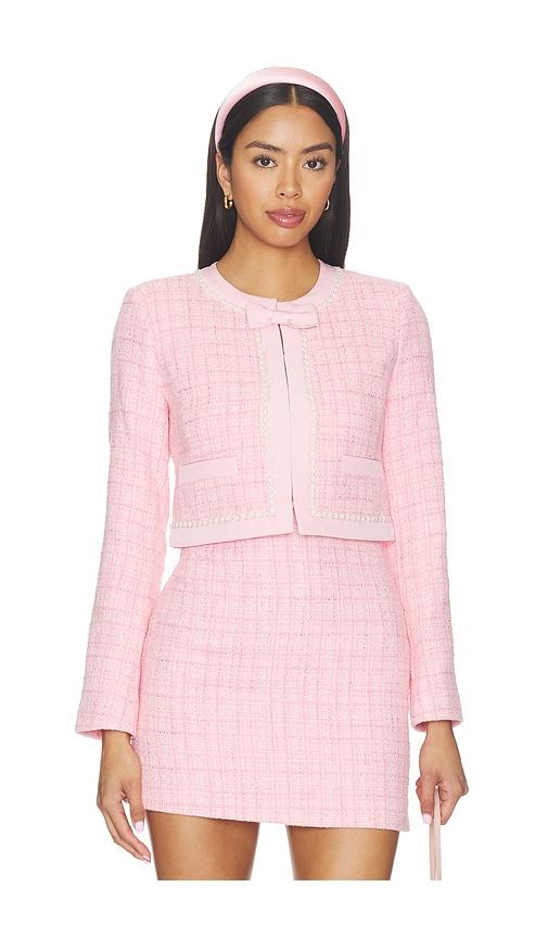 loveshackfancy ralphette jacket in pink. - size 10 (also in 12, 6)
