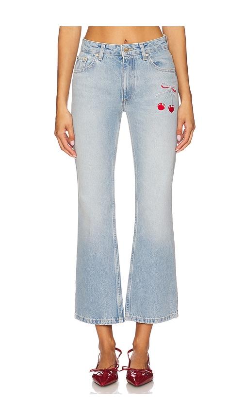 loveshackfancy sami pant in blue. - size 25 (also in 28)
