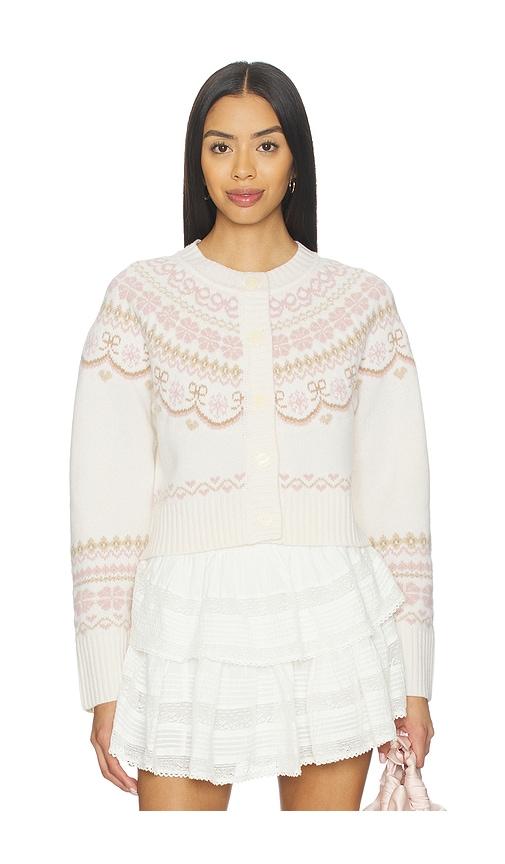 loveshackfancy shantae cardigan in cream. - size l (also in xl)