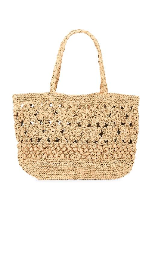 loveshackfancy sharlo bag in tan.