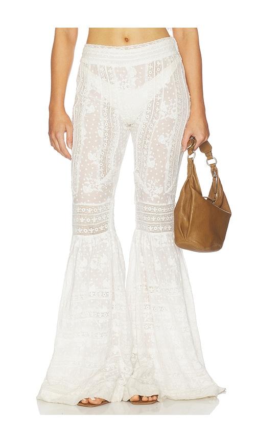 loveshackfancy tevla pant in white. - size 10 (also in 12, 4)