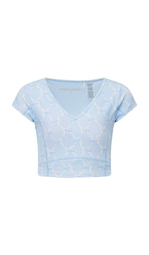 loveshackfancy tween cherrily top in blue. - size m (also in s)