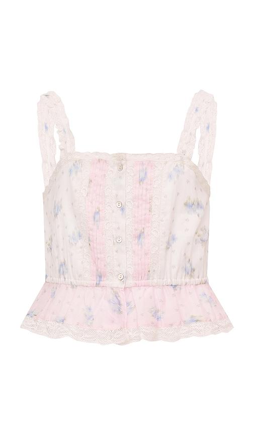 loveshackfancy tween jessamine top in pink. - size 8 (also in 9)