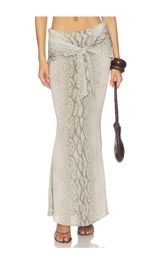lovewave the charisse maxi skirt in taupe. - size l (also in xs, xxs, s, m, xl)