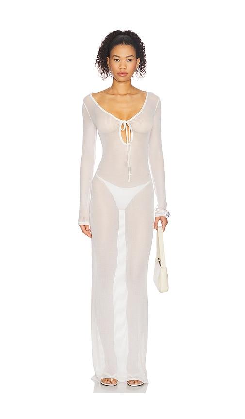 lovewave the isola maxi dress in white. - size m (also in xs, s, xl)
