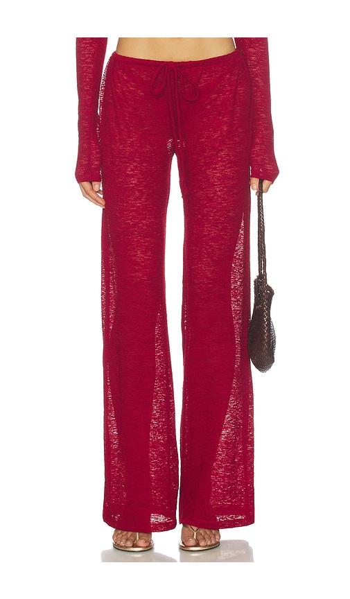 lovewave the kimchi pant in burgundy. - size l (also in xxs, xs, s, m, xl)