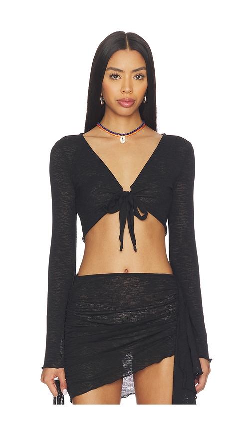 lovewave the lenai knit top in black. - size l (also in xxs, s, m, xl)